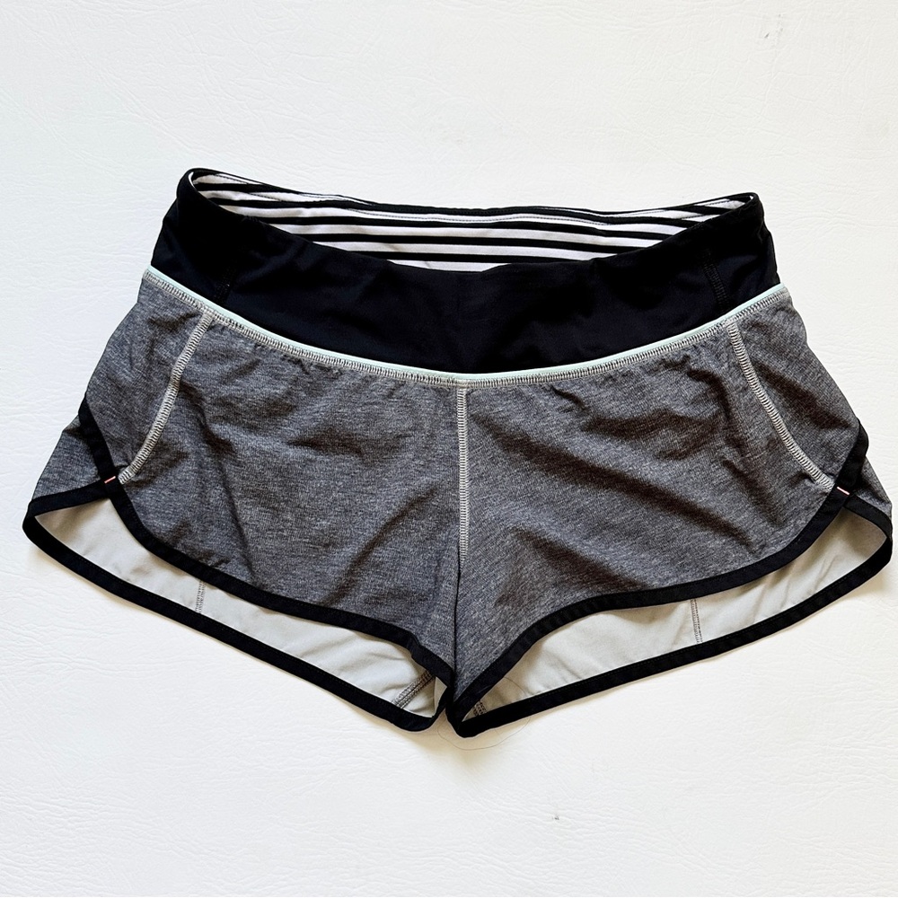 Rare Vintage EUC lululemon athletica Speed Short grey black coral